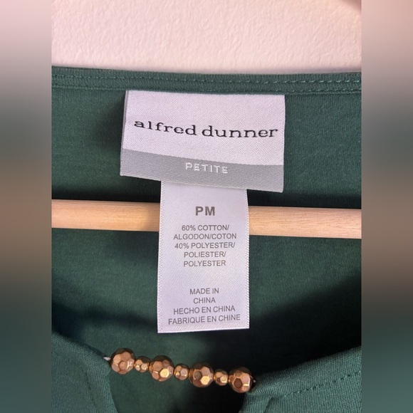 Alfred Dunner Top Garden Gate Cats Pumpkins Halloween Fall Petite Medium - Picture 5 of 10